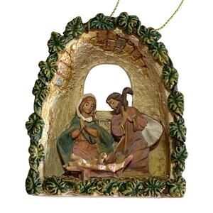 Fontanini Holy Family Nativity Creche Ivy Grotto Christmas Tree Ornament w/Box